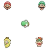 Crocs Youth   Jibbitz Charms Super Mario (5-pack) In Multi