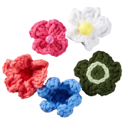 Crocs Youth   Jibbitz Crochet Floral Mix 5 Pack In Multi