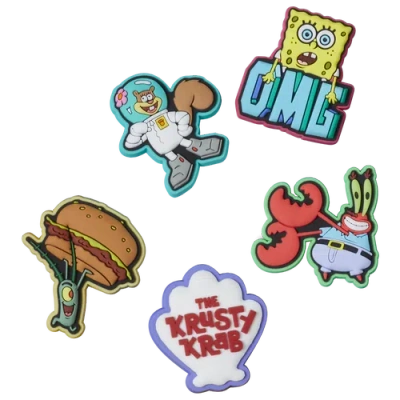 Crocs Youth   Spongebob Jibbitz 5 Pack In Multi