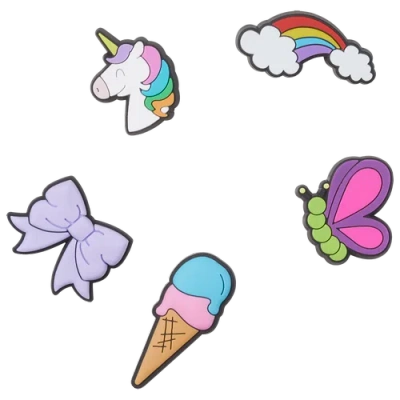 Crocs Youth   Young Girl Cartoons 5 Pack In Multi
