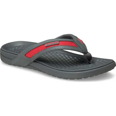 Crocs Yukon Sport Flip Flop In Black
