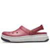 Crocs Band Full Force Thick Sole Sandals Red White In Multi