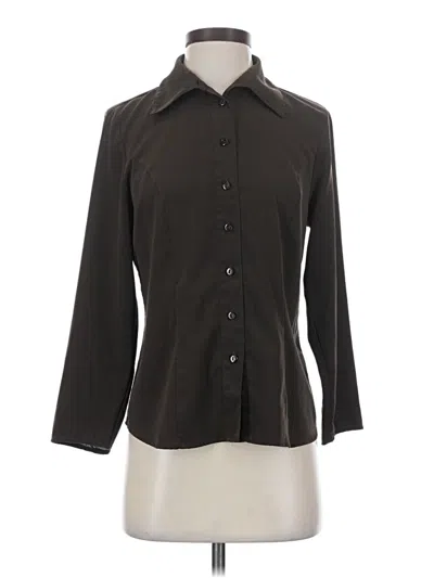Pre-owned Croft & Barrow 3/4 Sleeve Blouse In Black