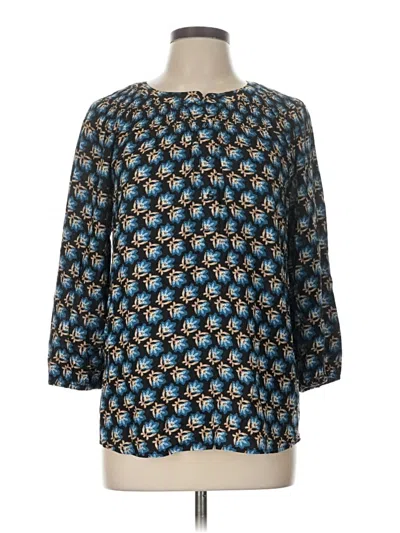 Pre-owned Croft & Barrow 3/4 Sleeve Blouse In Blue