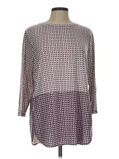 Pre-owned Croft & Barrow 3/4 Sleeve Blouse In Gray
