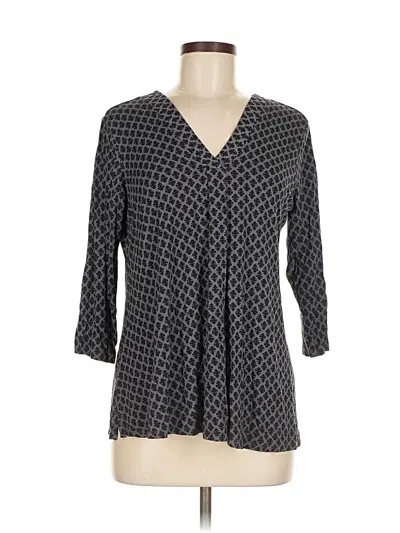 Pre-owned Croft & Barrow 3/4 Sleeve T-shirt In Black