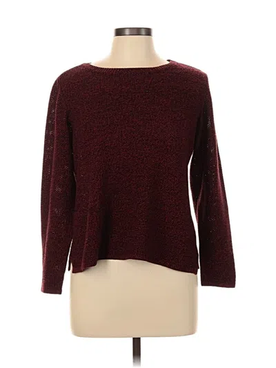 Pre-owned Croft & Barrow 3/4 Sleeve T-shirt In Burgundy