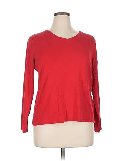 Pre-owned Croft & Barrow 3/4 Sleeve T-shirt In Red