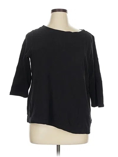 Pre-owned Croft & Barrow 3/4 Sleeve T-shirt In Black