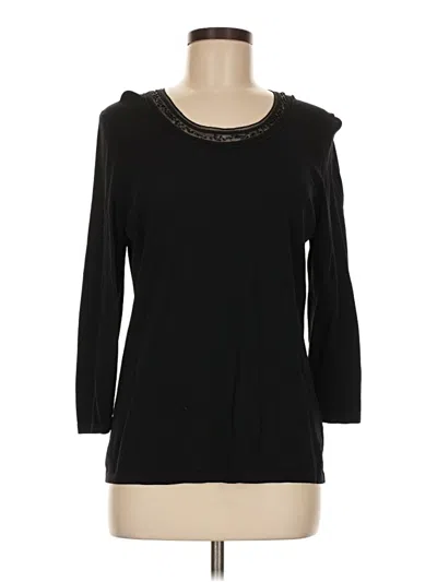 Pre-owned Croft & Barrow 3/4 Sleeve T-shirt In Black