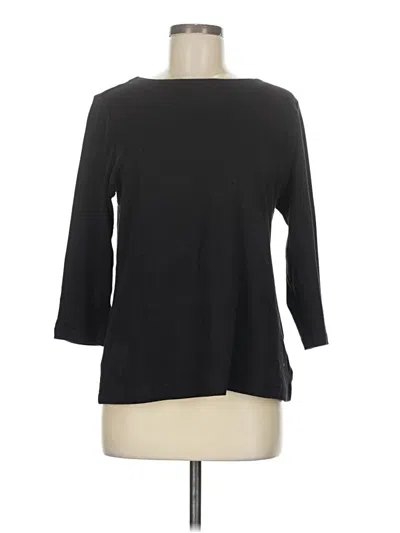 Pre-owned Croft & Barrow 3/4 Sleeve T-shirt In Black