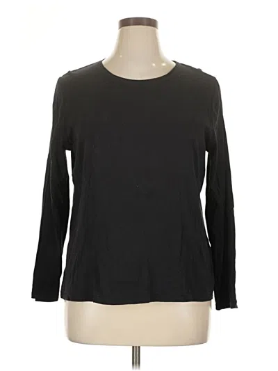 Pre-owned Croft & Barrow 3/4 Sleeve T-shirt In Black