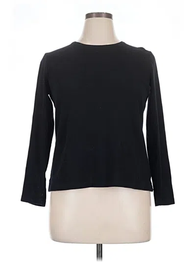 Pre-owned Croft & Barrow 3/4 Sleeve T-shirt In Black