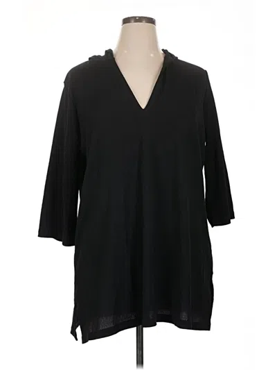 Pre-owned Croft & Barrow 3/4 Sleeve T-shirt In Black