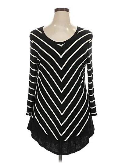 Pre-owned Croft & Barrow 3/4 Sleeve T-shirt In Black
