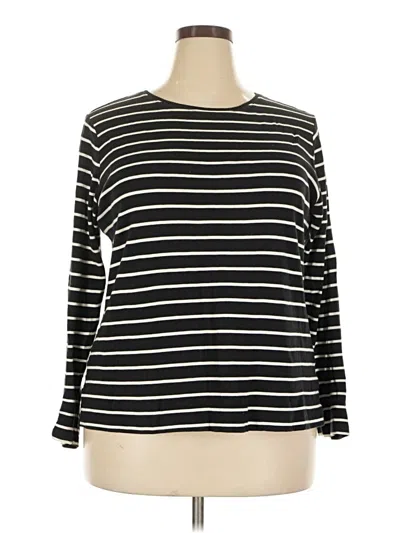 Pre-owned Croft & Barrow 3/4 Sleeve T-shirt In Black