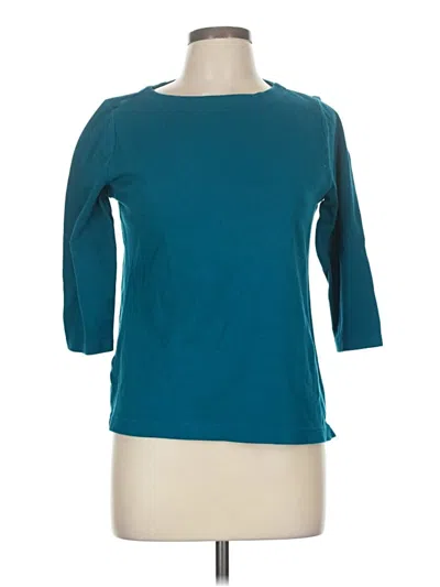 Pre-owned Croft & Barrow 3/4 Sleeve T-shirt In Blue