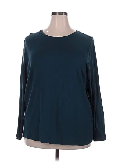 Pre-owned Croft & Barrow 3/4 Sleeve T-shirt In Blue