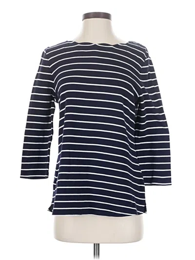 Pre-owned Croft & Barrow 3/4 Sleeve T-shirt In Blue