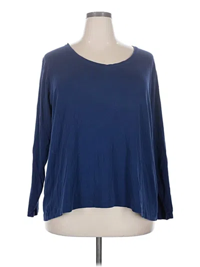 Pre-owned Croft & Barrow 3/4 Sleeve T-shirt In Blue