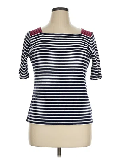Pre-owned Croft & Barrow 3/4 Sleeve T-shirt In Burgundy