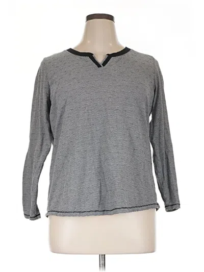 Pre-owned Croft & Barrow 3/4 Sleeve T-shirt In Gray