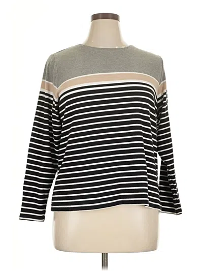 Pre-owned Croft & Barrow 3/4 Sleeve T-shirt In Gray