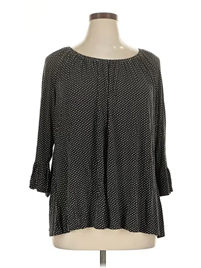 Pre-owned Croft & Barrow 3/4 Sleeve T-shirt In Gray