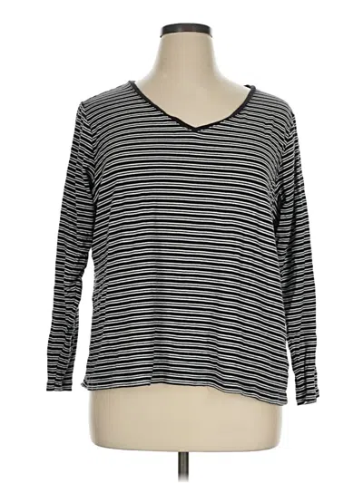 Pre-owned Croft & Barrow 3/4 Sleeve T-shirt In Gray