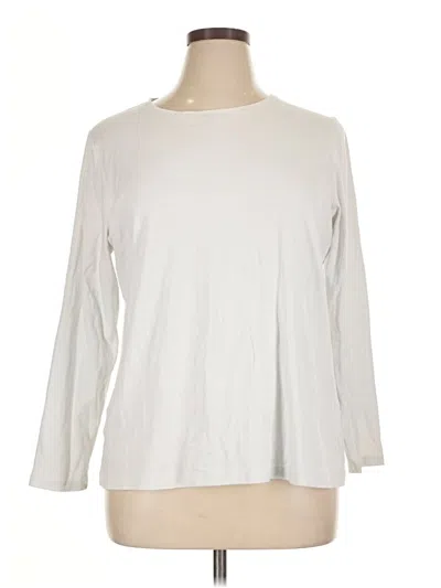 Pre-owned Croft & Barrow 3/4 Sleeve T-shirt In Ivory