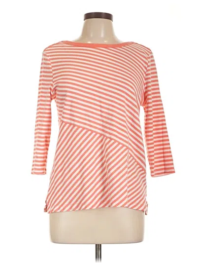 Pre-owned Croft & Barrow 3/4 Sleeve T-shirt In Orange