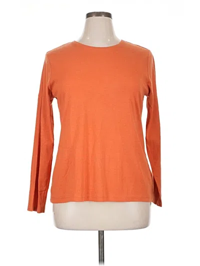 Pre-owned Croft & Barrow 3/4 Sleeve T-shirt In Orange