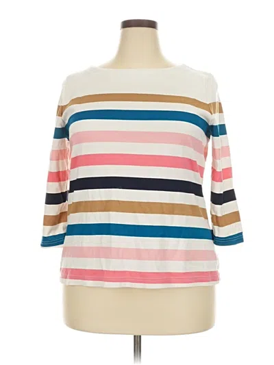 Pre-owned Croft & Barrow 3/4 Sleeve T-shirt In Pink