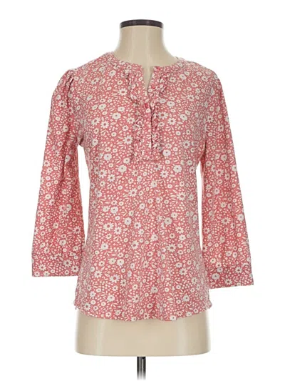 Pre-owned Croft & Barrow 3/4 Sleeve T-shirt In Red