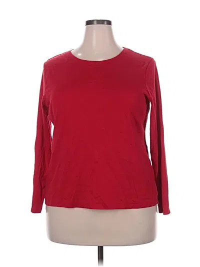 Pre-owned Croft & Barrow 3/4 Sleeve T-shirt In Red
