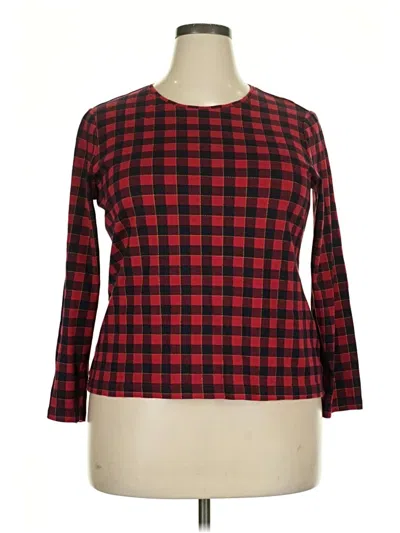 Pre-owned Croft & Barrow 3/4 Sleeve T-shirt In Red