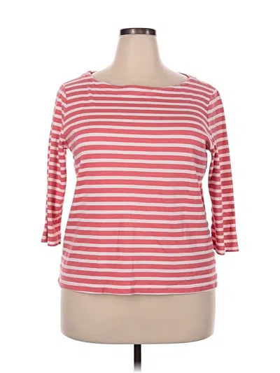 Pre-owned Croft & Barrow 3/4 Sleeve T-shirt In Red