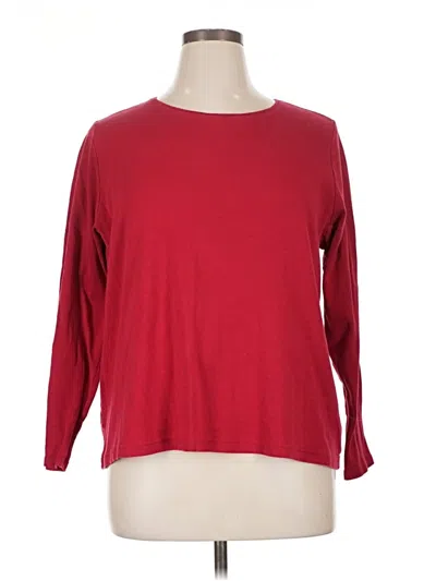 Pre-owned Croft & Barrow 3/4 Sleeve T-shirt In Red