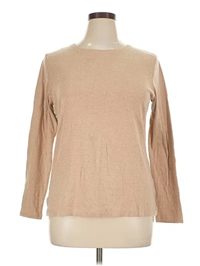 Pre-owned Croft & Barrow 3/4 Sleeve T-shirt In Tan