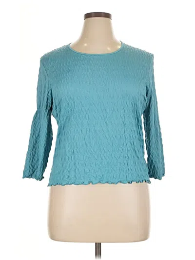 Pre-owned Croft & Barrow 3/4 Sleeve T-shirt In Teal