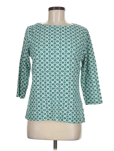 Pre-owned Croft & Barrow 3/4 Sleeve T-shirt In Teal
