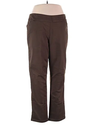 Pre-owned Croft & Barrow Active Pants In Brown