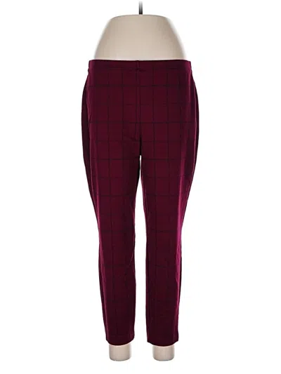 Pre-owned Croft & Barrow Active Pants In Burgundy