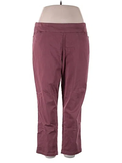 Pre-owned Croft & Barrow Active Pants In Burgundy