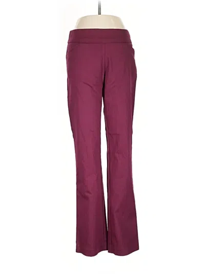 Pre-owned Croft & Barrow Active Pants In Burgundy