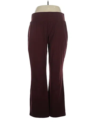 Pre-owned Croft & Barrow Active Pants In Burgundy