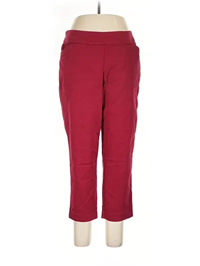 Pre-owned Croft & Barrow Active Pants In Burgundy