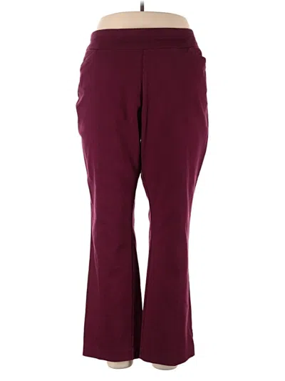 Pre-owned Croft & Barrow Active Pants In Burgundy