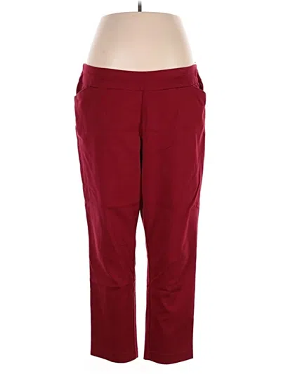 Pre-owned Croft & Barrow Active Pants In Burgundy