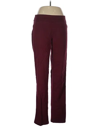 Pre-owned Croft & Barrow Active Pants In Burgundy